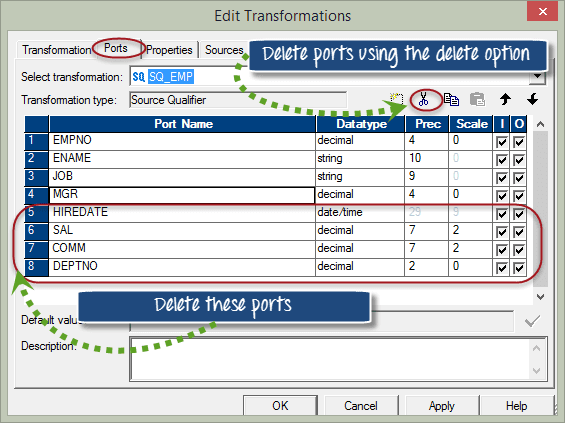 In the "edit transformations" window,-Informatica Transformations Tutorial
