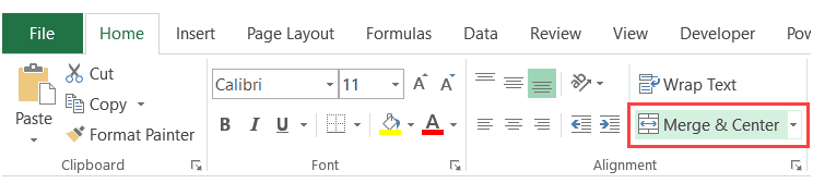 merge cells in Excel