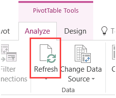refresh a Pivot Table
