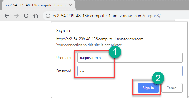 Installing Nagios at AWS-Step 12