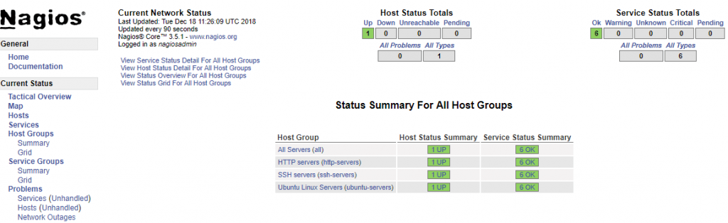 Nagios GUI