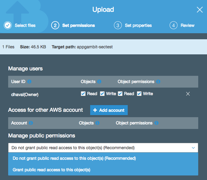 Uploading from UI