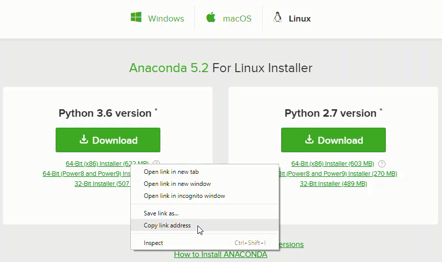 copy the link address