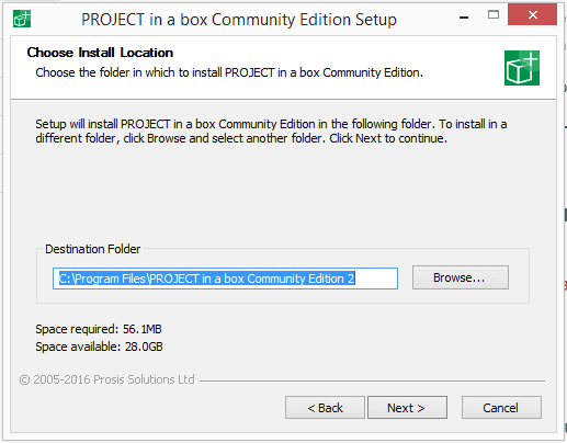 choose install location