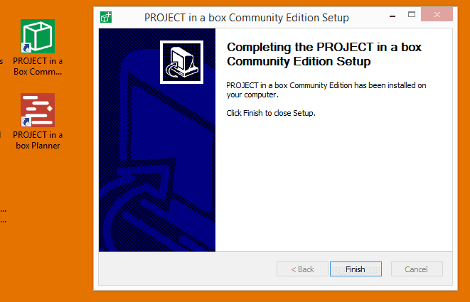 completing the project in a box.