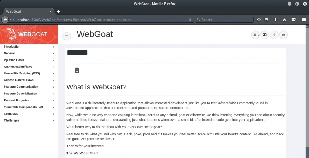 WebGoat-Tutorial-navigate