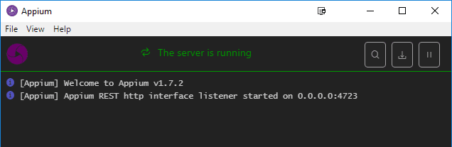APPIUM SERVER LOG