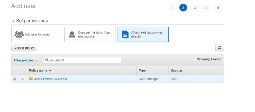 Assigning IAM User Permissions