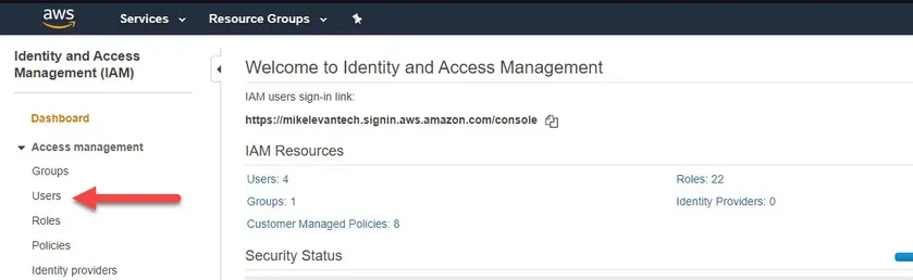 Creating An IAM User