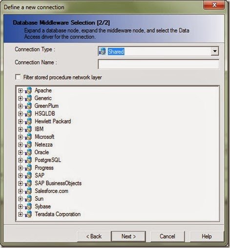 defining new connection