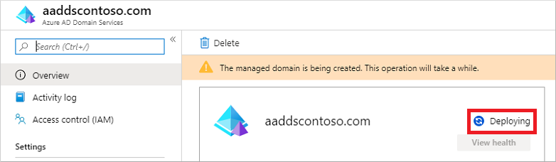 The page will load with updates on the deployment process, including the creation of new resources in your directory.-Azure Tutorial
