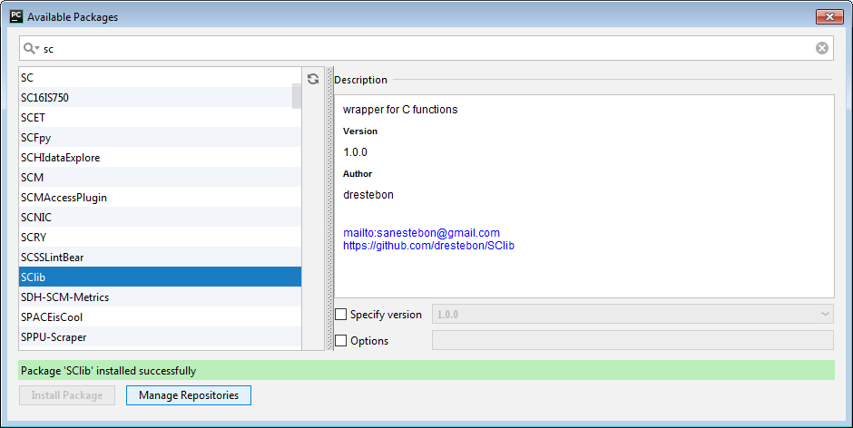 INSTALL PACKAGE