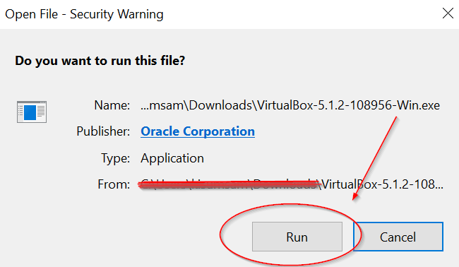 OPEN FILE SECURITY WARNING SAS