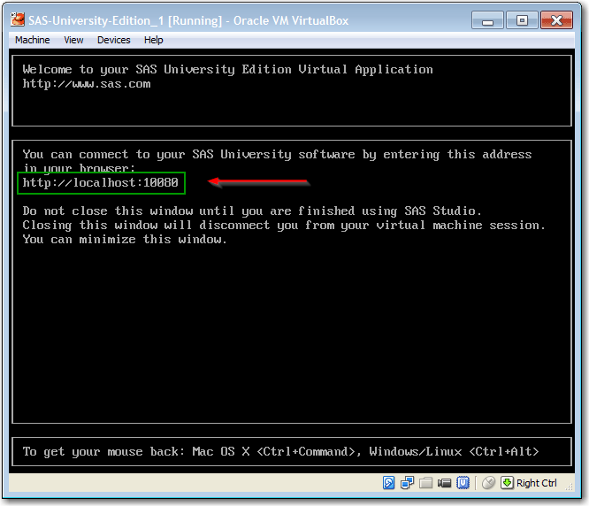 VIRTUAL MACHINE WINDOW