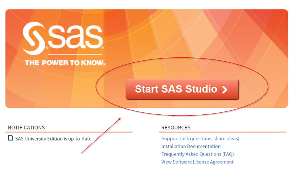 SAS STUDIO STARTED