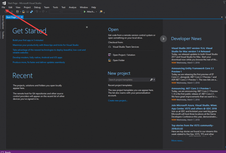 how to create a method in visual studio