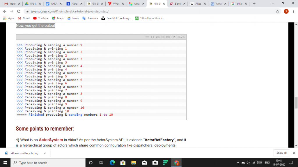 akka-output-some points to remember