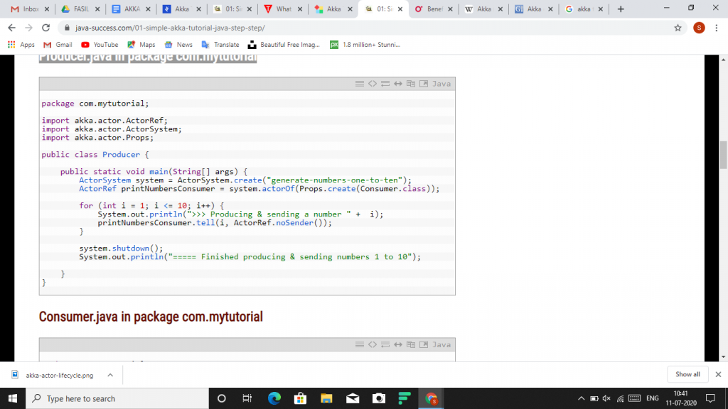 Producer.java in package com.mytutorial
