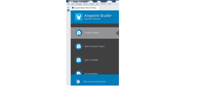 anypoint-studio-welcome-page