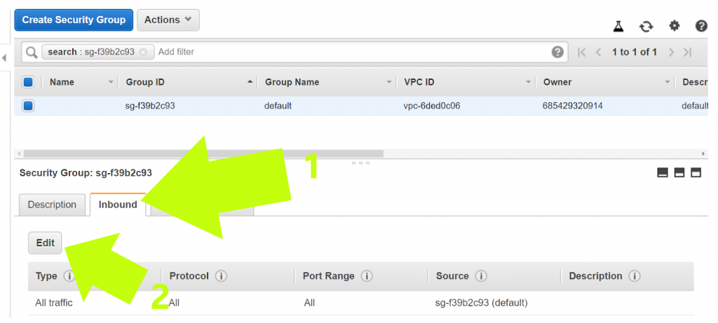 create security group