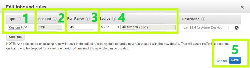 edit inbound rules