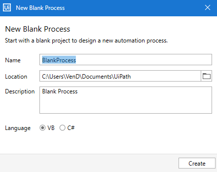new blank process