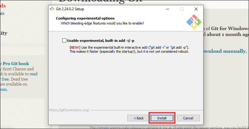 CONFIGURE EXPERIMENTAL OPTIONS