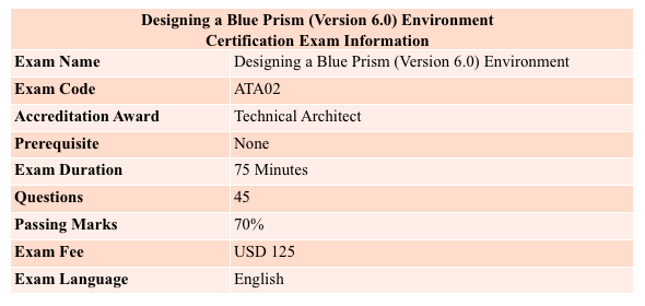 Designing a blue prism (6.0) environment