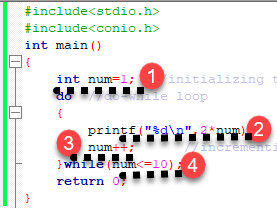 Do-While loop-printed-multiplication-program