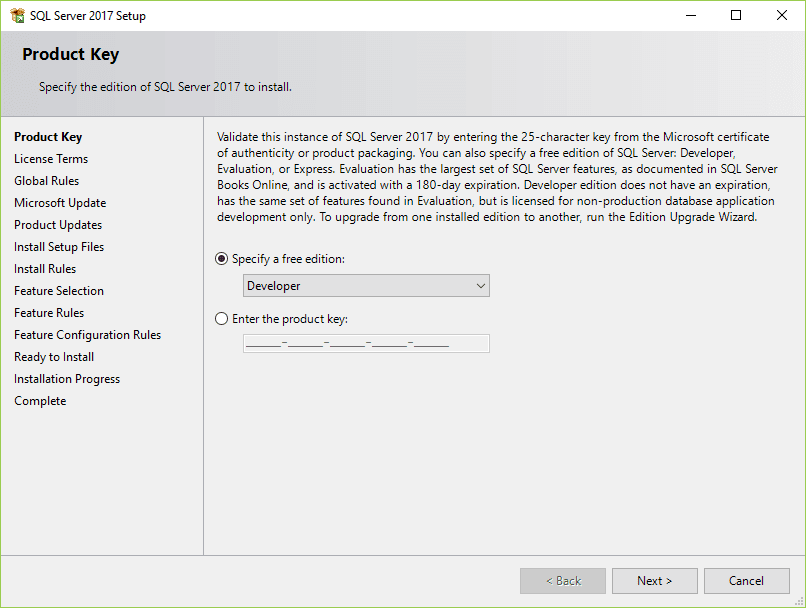 Install-SQL-Server-product-key