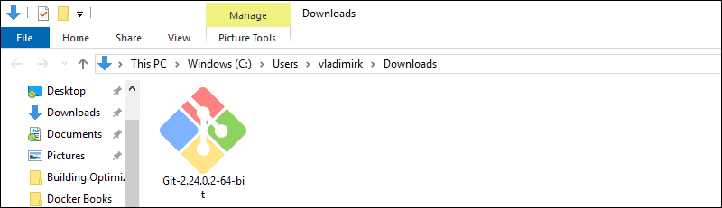 LOCATION GIT WINDOWS