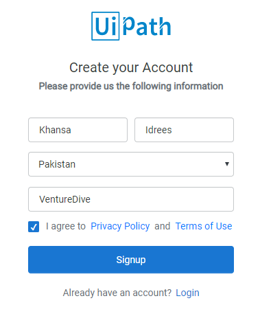 give the names of the account