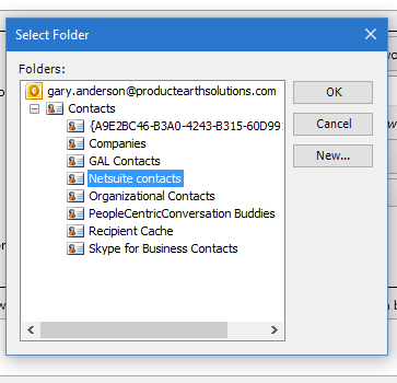 selecting folder