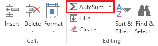 When you've entered numbers in your sheet, you can add them up to use a fast way that is AutoSum.-Ms excel introduction