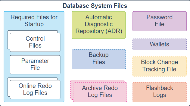 Oracle Database Architecture - database system files
