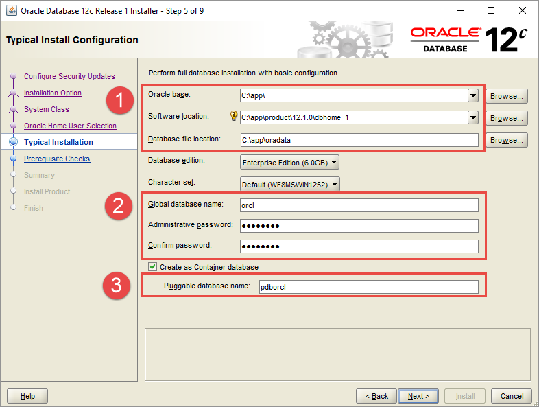 Install Oracle Database - Step 5