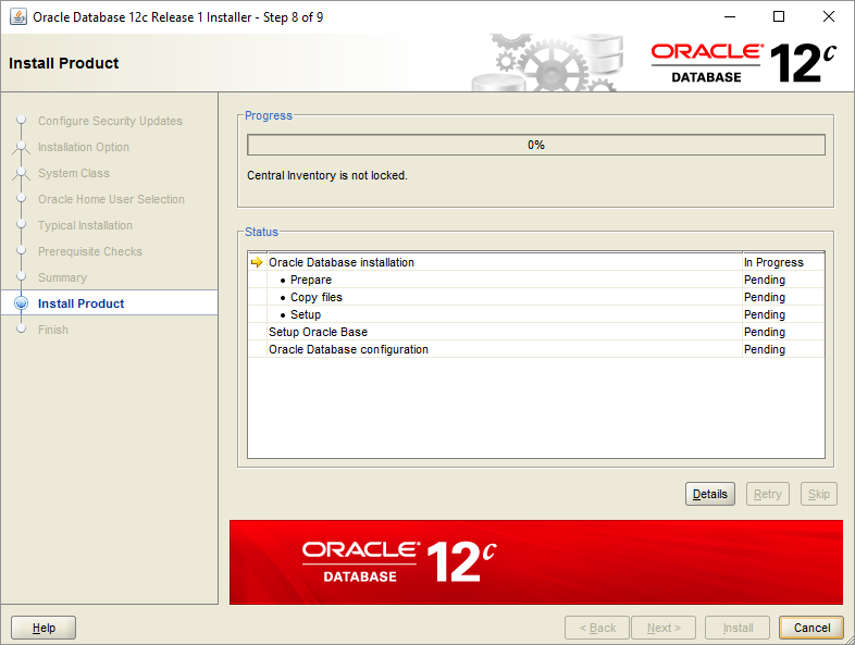 Install Oracle Database - Step 8