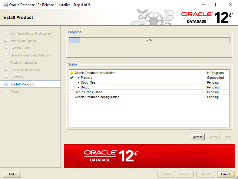 Install Oracle Database - Step 8-1