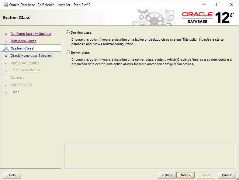 Install Oracle Database - Step 3