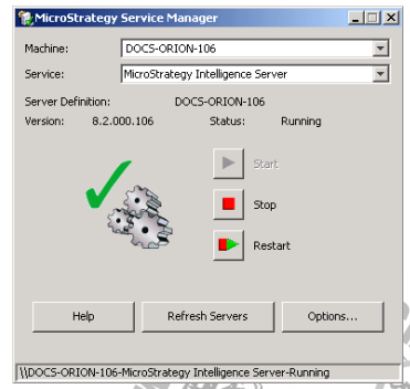 MicroStrategy Service Manager