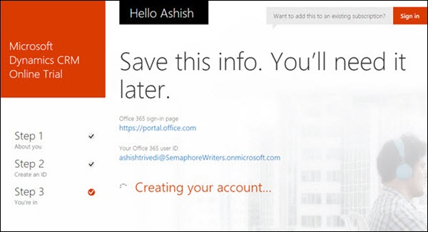 Setting Up Microsoft Dynamics CRM Online Account-5