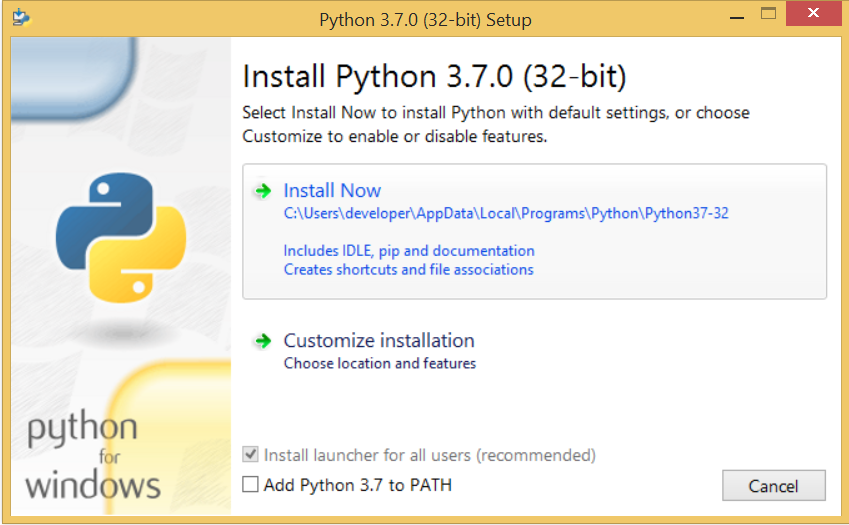 install python.