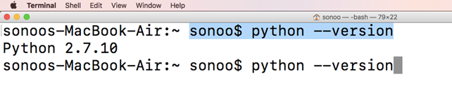 python version.