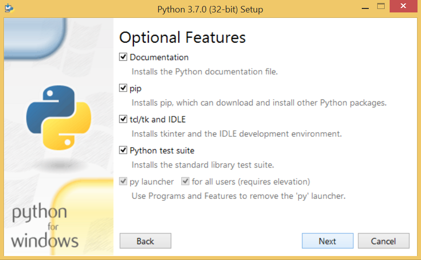 optional features