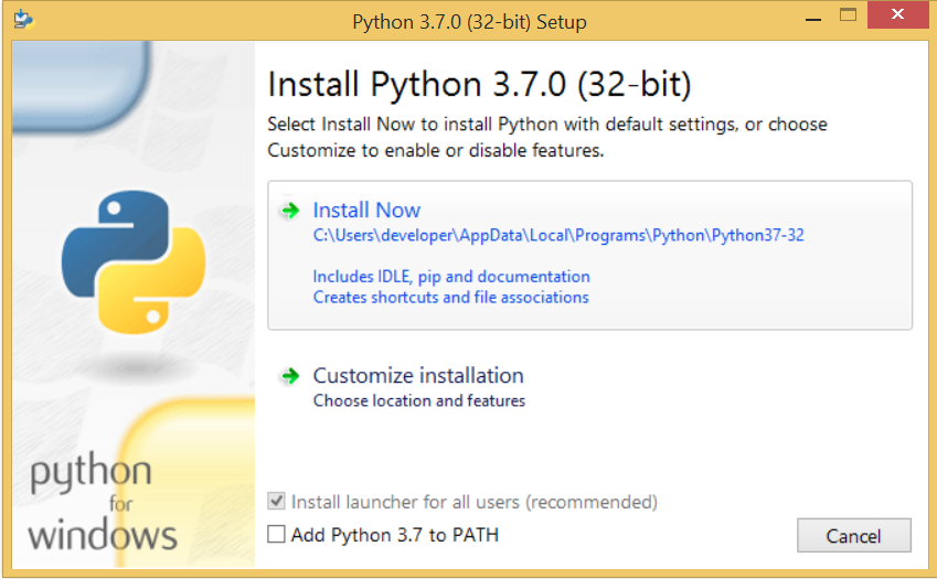 Install-Python-for-windows