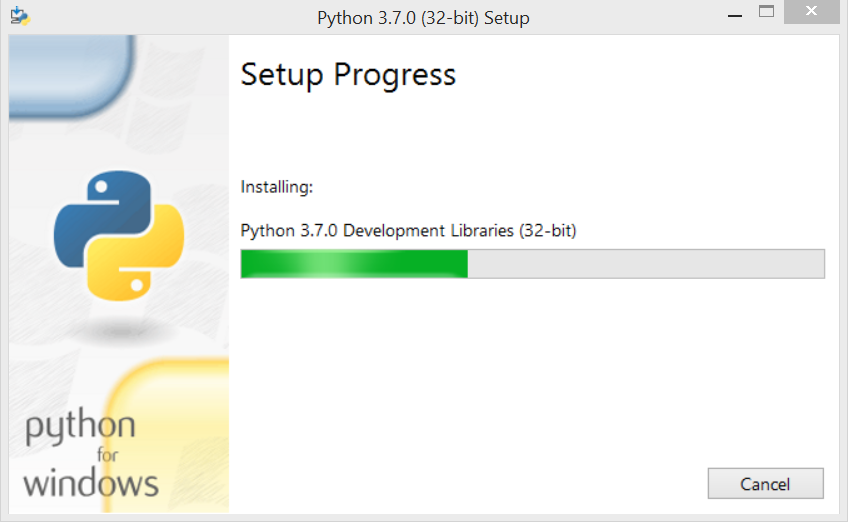 Installation-Python-setup-progress