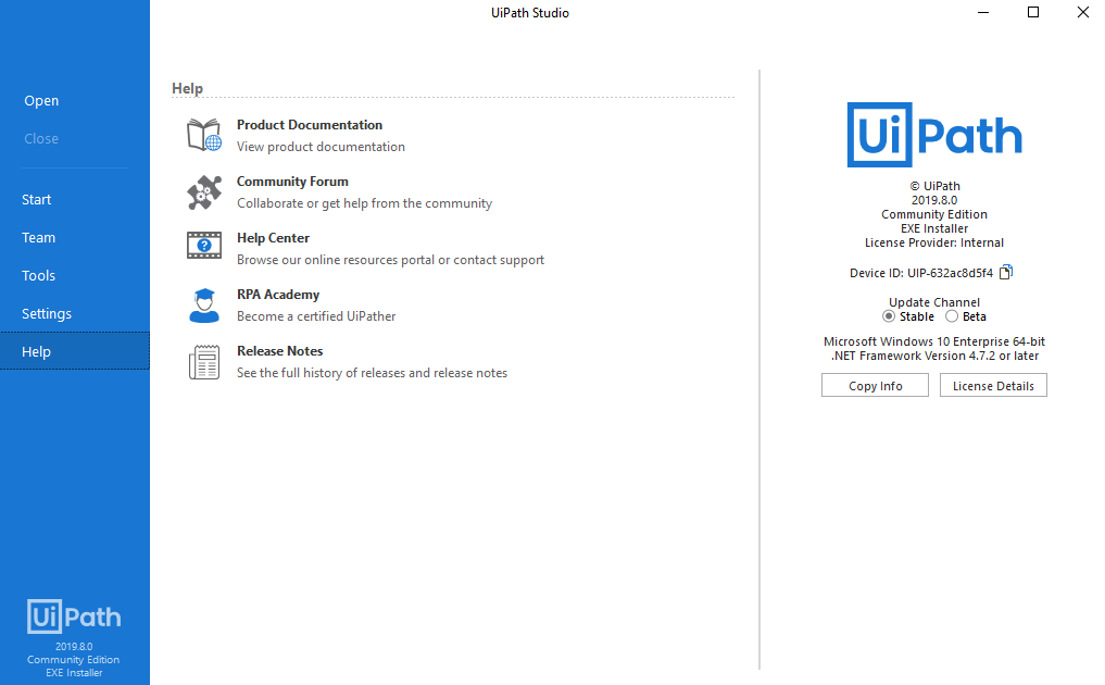 instance of uipath