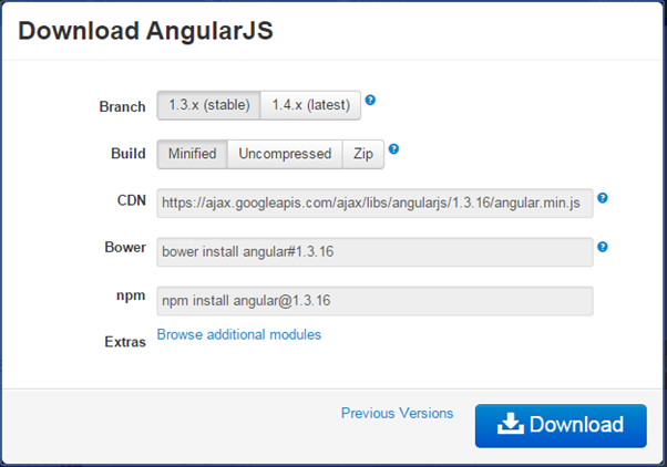 Download AngularJS Library
