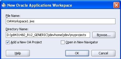 new oracle applications workspace