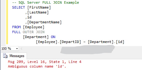 sql full join 8